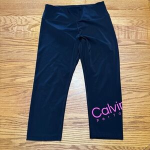 Calvin Klein Women's High Waist Tight Black Leggings PERFORMANCE SZ L